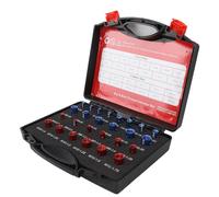 SIXRUN Thread Checker Box, Imperial Sizes Aluminum Case (26pcs) | Identificateur de boulon d\'écrou de 36 pièces, jeu de jauges de filetage, stockage organisé, atelier de Garage, assemblage