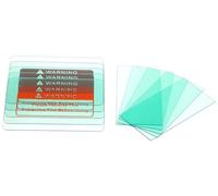 SIXTOL Lot de 10 verres de rechange pour masque de soudage solaire à assombrissement automatique | Pièce de rechange pour masque de soudage | 5 verres de rechange intérieurs et 5 verres extérieurs de