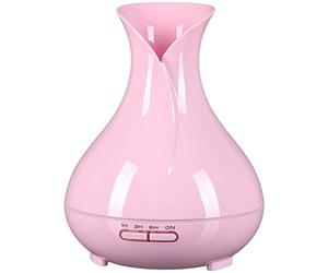 SIXTOL Vulcan Diffuseur d'arômes en Rose Brillant 350 ML Humidificateur ultrasonique pour humidification et Parfum de Maison, Chambre, Bureau aromathérapie pour huiles essentielles