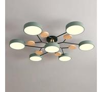 SIYANE Plafonnier LED semi-encastré moderne en bois Spoutnik, molécule nordique blanche, proche du plafonnier, éclairage de plafond pour salon, chambre à coucher, salle à manger, bureau, cuisine, vert