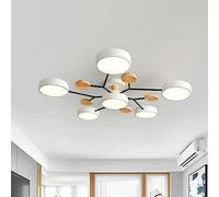 SIYANE Plafonnier LED semi-encastré moderne en bois Spoutnik, molécule nordique blanche, proche du plafonnier, éclairage de plafond pour salon, chambre à coucher, salle à manger, bureau, cuisine, vert