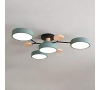 SIYANE Plafonnier LED semi-encastré moderne en bois Spoutnik, molécule nordique blanche, proche du plafonnier, éclairage de plafond pour salon, chambre à coucher, salle à manger, bureau, cuisine, vert