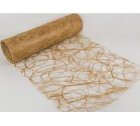 Sizoweb Chemin de table non-tissé - Pour noces, Noël - 25 m x 30 cm - Doré
