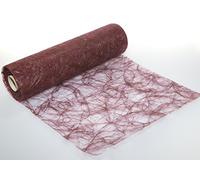 Sizoweb Chemin de table Rouleau de 25 mètres pour décoration pour différentes occasions comme Pâques, Noël, mariage ou baptême (couleur bordeaux, dimensions : 30 cm x 25 m, très résistant, lavable)