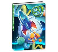 SJ GANG STYLE JAM GANG Agenda scolaire daté 10 mois pour enfants, 14 x 20,6 cm, couverture rembourrée, fusée, marque-page intégré et autocollants inclus