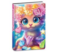 SJ GANG STYLE JAM GANG Agenda scolaire primaire daté 10 mois, chat, 352 pages, couverture rembourrée avec coins arrondis, marque-page et autocollants inclus, format 14 x 20,6 cm, fille