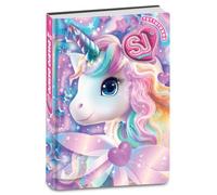 SJ GANG STYLE JAM GANG Agenda scolaire primaire daté 10 mois, licorne cœur, 352 pages, couverture rembourrée avec coins arrondis, marque-page et autocollants inclus, format 14 x 20,6 cm, fille