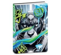 SJ GANG STYLE JAM GANG Agenda scolaire primaire daté 10 mois, Panthère, 352 pages, couverture rembourrée avec coins arrondis, marque-page et autocollants inclus, format 14 x 20,6 cm, enfant