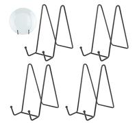 SJDKAKJSA 4 Pz Support Assiette, Porte Assiette Chevalet en Métal, 15 cm Support Presentoir pour Porte Livre Photo Table assiettes décoratives