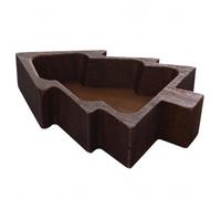 Sjfbebsy Assiette à collation en bois pour arbre de noël, vaisselle à bonbons de noël, plateau fruits pour fêtes, décoration cuisine vacances, marron