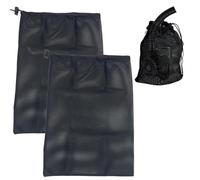 Sjfbebsy Lot de 2 Sacs filtrants à Pompe en Maille Fine 30, 5 x 40, 6 cm avec Cordon de Serrage en Polyester pour Fontaine/Piscine/étang, - Maille pour Bassin