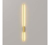 SJKJNK Appliques murales LED Modernes à Piles, Appliques murales Rechargeables USB-C sans Fil d'intérieur avec télécommande, Lampe à Applique linéaire à Longue Bande (Or, 60 cm)