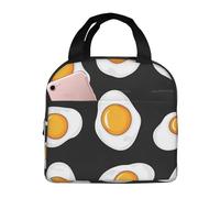 SJOAOAA Sac à déjeuner isotherme réutilisable et étanche Motif œufs au plat