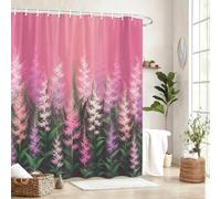 SJPRRUOD Rideau de Baignoire en Polyester imprimé aux Couleurs Vives - Décoration de Salle de Bain élégante, Rideau de Douche Tendance à Motifs Floraux et géométriques (153 x 239 cm (60 x 94 po))