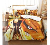 SJT0A2693 Parure de lit Naruto,thème personnages d'anime,pour enfants,adolescents et adultes. Couette ultra douce en 200X200 CM
