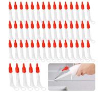 SJUNJIE 50 Stück Embout Cartouche Silicone et Capuchons D'étanchéIté Rouge Embouts de Cartouche Buses Calfeutrage Plastique Canule Silicone pour Mastic Adhésif Cuisine Maison