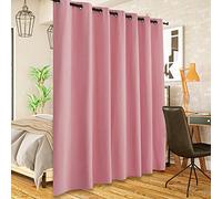 SK Studio Rideau Occultant Thermiques Isolant Anti Chaleur Tenture Opaque à Oeillets, Anti Froid Rideaux Décoratifs pour Salon Chambre Rideau Séparation de Pièce, 1 pièce, Rose, 132x244cm
