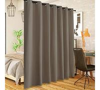 SK Studio Rideau Occultant Thermiques Isolant Anti Chaleur Tenture Opaque à Oeillets, Anti Froid Rideaux Décoratifs pour Salon Chambre Rideau Séparation de Pièce, 1 pièce, Marron 1, 152x244cm