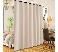 SK Studio Rideau Occultant Thermiques Isolant Anti Chaleur Tenture Opaque à Oeillets, Anti Froid Rideaux Décoratifs pour Salon Chambre Rideau Séparation de Pièce, 1 pièce, Beige 1, 132x114cm