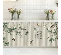 SK Studio Rideaux Courts rétro, Rideaux sous l'évier, Anti-poussière, Décoration de Fenêtre en Voile Demi Rideau pour Placard, Petit Fenêtre Style 20, 80x80cm