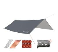 Skandika Voile d'ombrage XL 5x3m | avec/sans Barres télescopiques,Protection Solaire rectangulaire, étanche 3000 mm, Cordes (5x3m)
