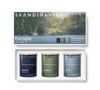 Skandinavisk Escape Giftset de 3 mini bougies parfumées Fjord, ØY « Island » et HAV « Sea » Formule végétalienne 3 x 65,2 g