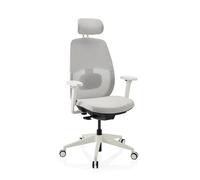 Skandis Pro | avec appui-tête | Structure : Blanc - Siège de bureau de qualité professionnelle Gris / Blanc