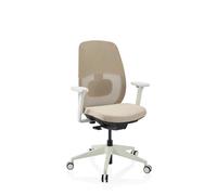 Skandis | sans appui-tête - Siège de bureau de qualité professionnelle Beige / Blanc