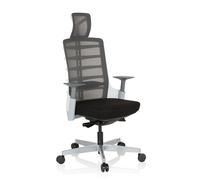 SKARIF - Siège de bureau haut de gamme blanc / gris / noir