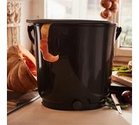 Skaza Bokashi, ensemble essentiel pour le compostage des déchets organiques en cuisine (2 x 15,3 litres) + base – Poubelle de compostage pour la cuisine et le jardin, fabriquée en plastique recyclé – 