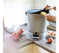Skaza Bokashi, ensemble essentiel pour le compostage des déchets organiques en cuisine (2 x 15,3 litres) + base – Poubelle de compostage pour la cuisine et le jardin, fabriquée en plastique recyclé –