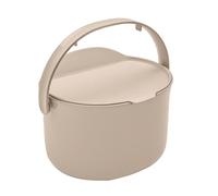 Skaza Organko Daily Poubelle à Compost 3,3L - Petite Poubelle de Table Cuisine avec Couvercle - Plastique Recy acile à Nettoyer au Lave-Vaisselle, Cappuccino