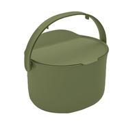 Skaza Organko Daily Poubelle à Compost 3,3L - Petite Poubelle de Table Cuisine avec Couvercle - Plastique Recy acile à Nettoyer au Lave-Vaisselle, Olive