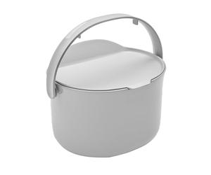 Skaza Organko Daily Poubelle à Compost 3,3L - Petite Poubelle de Table Cuisine avec Couvercle - Plastique Recy acile à Nettoyer au Lave-Vaisselle, Gris Clair