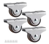 Skelang 25mm Roulette pour meuble, petites roulettes en caoutchouc, mini-roulettes, capacité de chargement 15kg par roulette, lot de 4
