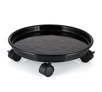 Skelang 30cm Support de Pot de Fleurs à Roues, Support Roulant Plantes, Support pour Plante avec Roue Universelle pour Plantes d'intérieur et d'extérieur, capacité de Charge 56kg (Noir)