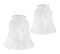Skelang Lot de 2 abat-jours pour ventilateur de plafond, abat-jour en forme de cloche, globes de remplacement, alabaste