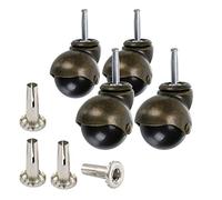 Skelang Lot de 4 roulettes à tige de 3,8 cm avec douilles, pour meubles, canapés, chaises, armoires, capacité totale de 90 kg
