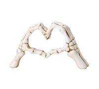 Skeleton Heart Sculpture, Bone Love Gesture Statue, Gothic Table Decor | Artistic Heart Gesture, Skeleton Bone Display Figure, Gothic Decorative Accent, for Valentines Day Bookshelf Bathroom Living