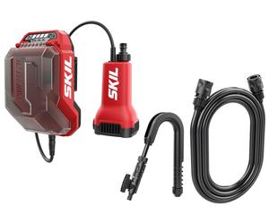 SKIL 0781CA Akku-Gartenpumpe / Klarwasserpumpe (20V, 2000 l/h, 3-stufiger Timer)