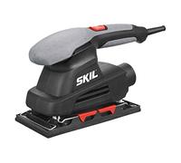 Skil 7338AA Ponceuse Vibrante (160W, 92 x 185 mm, Système Auto agrippant et par Étrier, Raccord pour Aspirateur, 3 Feuilles abrasives)