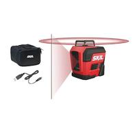 SKIL Laser à Lignes croisées 1960 DA (portée de 20 m, Port Micro USB, Batterie Lithium-ION, Design Compact, poignée Souple, indicateur de capacité de Batterie, Artisanat, Accessoires d'outils
