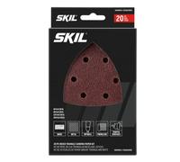 SKIL Lot de 20 feuilles de papier abrasif pour ponceuses SKIL SR232301/SR250801/SR6607B-10 - CDA9004