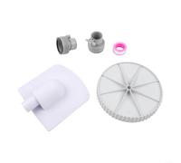 Skim Kit de conversion de pompe pour système de filtre à sable SFX1000 SFX1500 Adaptateur de mise à niveau avec connecteurs de tuyau et ruban d'étanchéité Pièces en plastique blanc