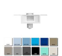 Skimmer Aquareva Miroir grande meurtrière + rallonge - piscine béton/liner - Gris anthracite