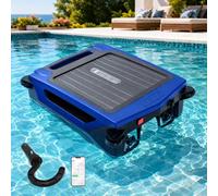 Skimmer De Piscine Robotisé Solaire Avec Contrôle Via Application Intelligente, Robot Nettoyeur De Surface Automatique Pour Piscines Hors-sol Et Enterrées, Planification Trajectoire Avancée(Blue)