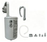 Skimmer de surface pour piscines hors-sol - Hauteur réglable avec panier filtrant amovible - Gris
