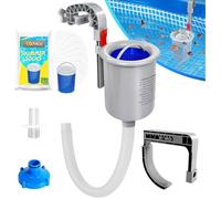 Skimmer pour Piscine Hors Sol avec 10 Chaussettes Skimmer,Panier Flottant Piscine Hors Sol,élimine Efficacement Feuilles Débris