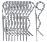 SKIR'CO (10 pièces) Goupilles Ressort Acier Zingué 2 mm, Clips R Double Anneau, Goupille Ressort R