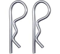 SKIR'CO (2 pièces) Goupilles à ressort en acier zingué 6 mm, clips en R, goupille à ressort en forme de R